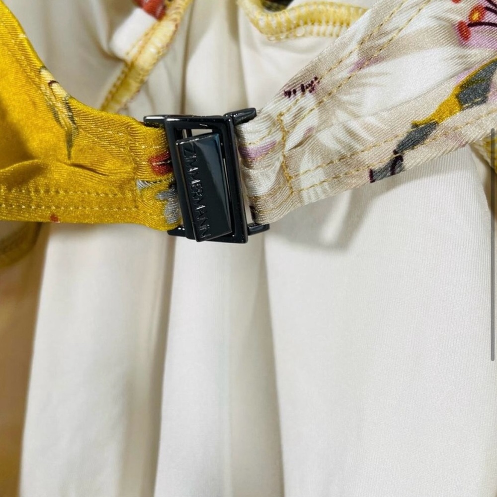 NWOT Zimmermann—Strapless 1-piece XS Yellow Floral - Picture 6 of 10